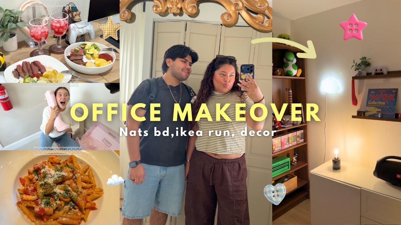 Giving the OFFICE a Makeover + Weekend Vlog | Nats bd, shopping, decor