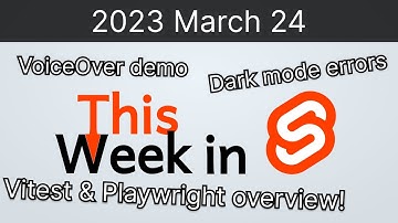 This Week in Svelte (2023 March 23) - SvelteKit 1.13.0, Vitest and Playwright overview