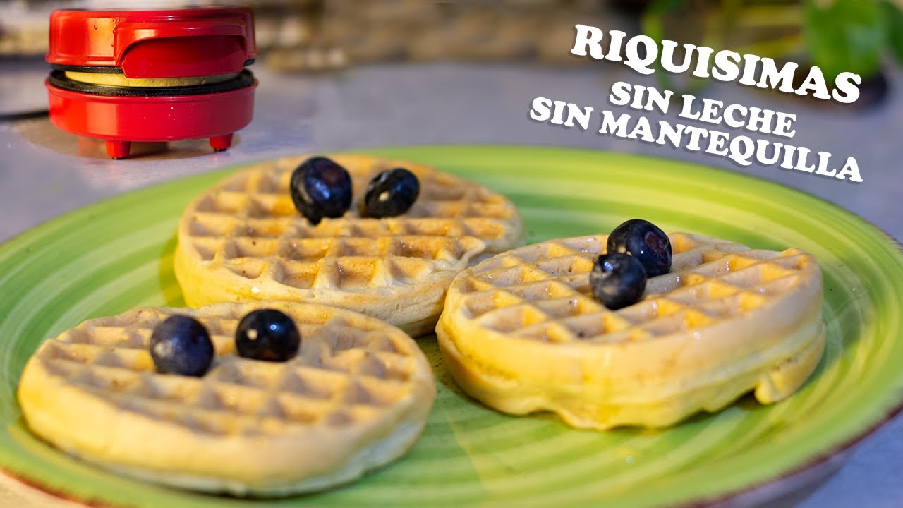 WAFFLES SIN LECHE Y SIN MANTEQUILLA / 😋  ESPONJOSOS Y RIQUISIMOS / silentvlog relax