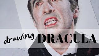 DRAWING DRACULA FOR HALLOWEEN! | Drawing Dracula in Colored Pencil