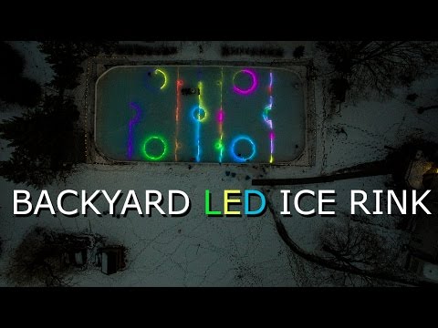 This Backyard LED Ice Hockey Rink in Minnesota will blow your mind!