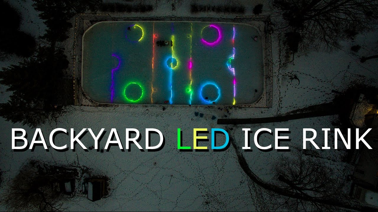 Backyard hockey rink lighting