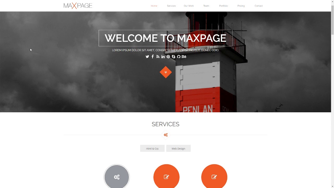 Maxpage - One Page MUSE Template         Chagatai Brock