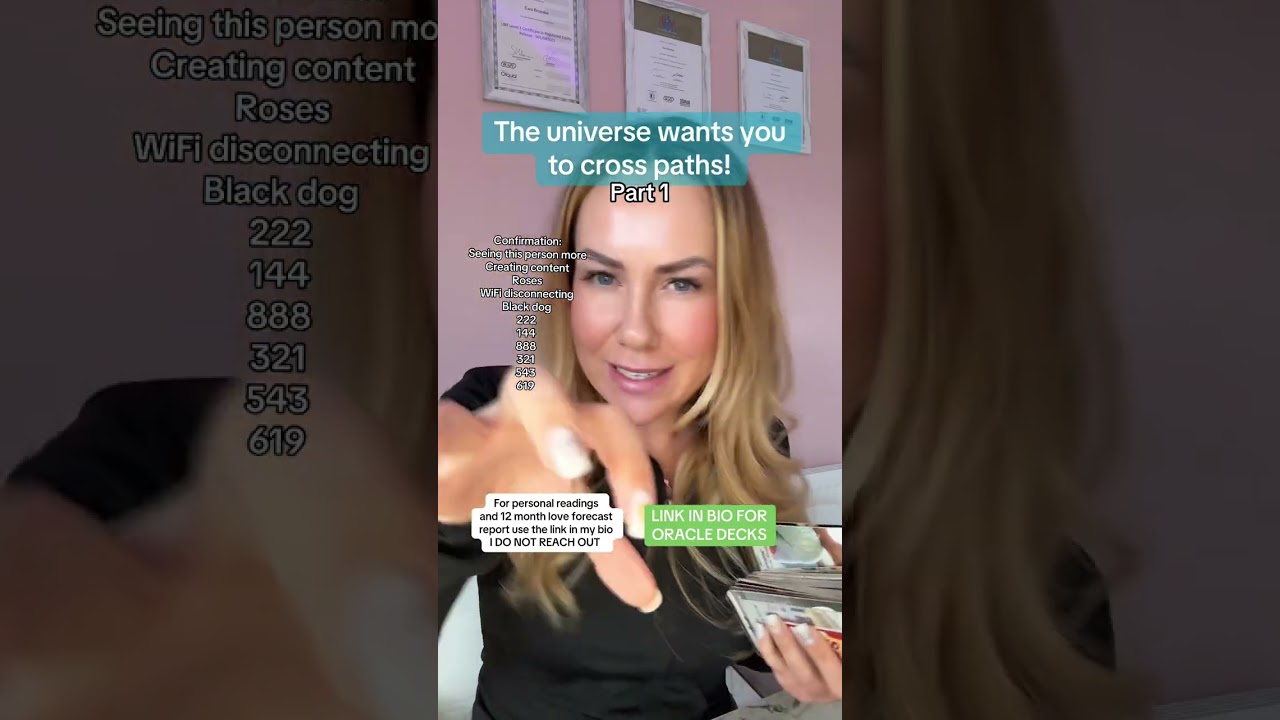 The universe wants you to cross paths! Part 1