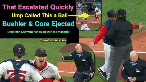E3940 - Walker Buehler & Alex Cora Ejected After Mike Estabrook Balls a Strike & Walks Toward Walker