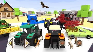 Blocky Farm & Racing Simulator Fields - A new episode of my modern farm Android / Ios GamePlay 4K