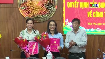 Tân Trụ công bố quyết định về công tác cán bộ | LONG AN TV