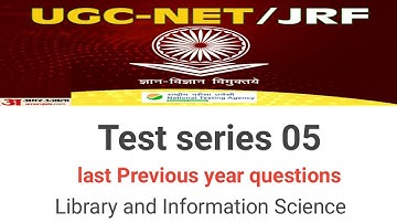 UGC NTA NET Library and Information science test series 05 by Vipin Bangar