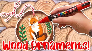 Painting on Wood Slices! - Making DIY Ornaments!