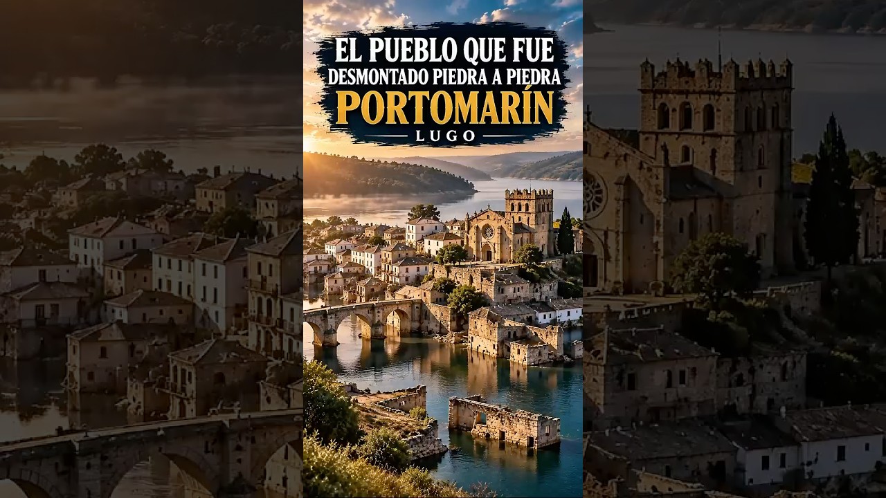 Portomarín desapareció bajo las aguas, pero su historia sobrevivió. Fue reconstruido piedra #Galicia