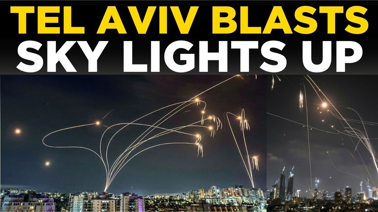 LIVE: Tel Aviv Skyline Turns Into a Blaze of Light as Night Explosions Rock the City | World News