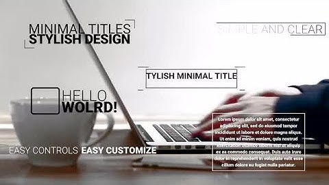 Stylish Minimal Titles DaVinci Resolve Macros