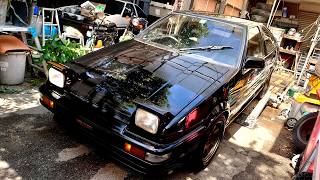 極上旧車ハチロク【18年放置AE86レストア公道復帰篇001-2】洗車～40年落ちボディの現状を‥