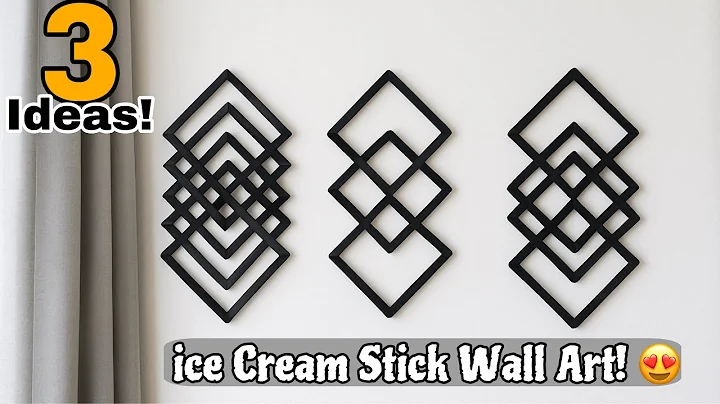 3 Easy DIY Ice Cream Stick Wall Decor Ideas | Luxury Wall Art on a Budget!
