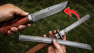I Forged a Damascus Knife From a Broken Katana