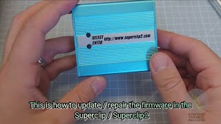 How to Update / Repair the firmware on the JIC SuperClip and SuperClip 2