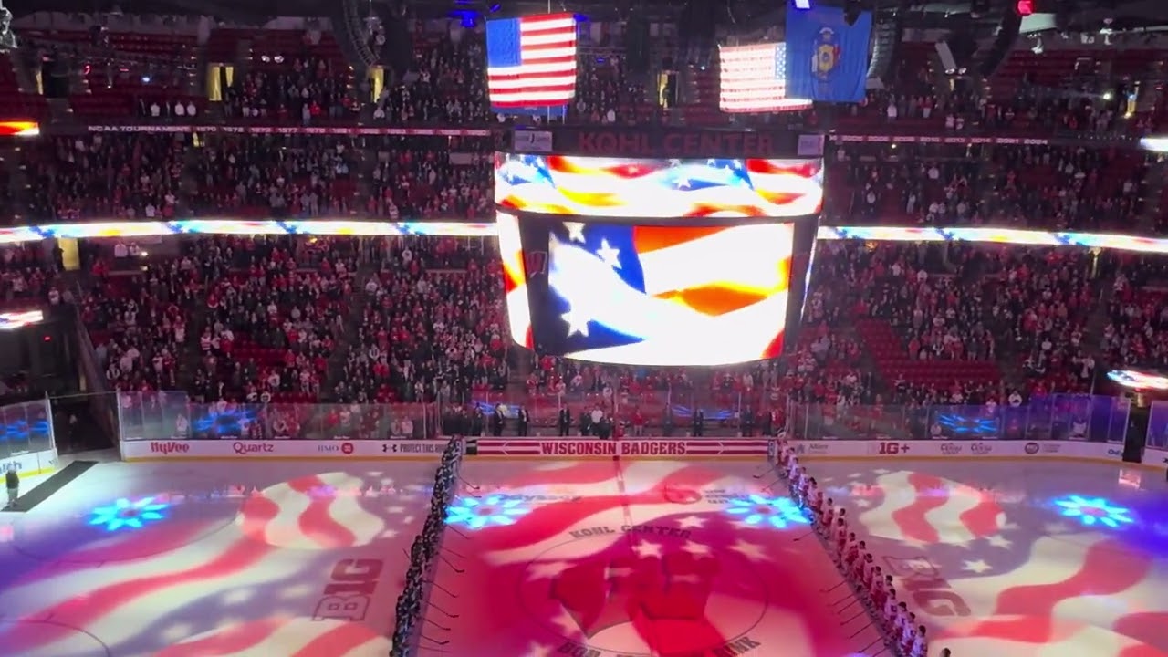 Opening ceremony - ￼University of Wisconsin – Madison versus Michigan State men’s hockey.  