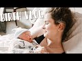 BIRTH VLOG! | 9 POUND RAINBOW BABY! | EMOTIONAL & POSITIVE LABOR & DELIVERY!