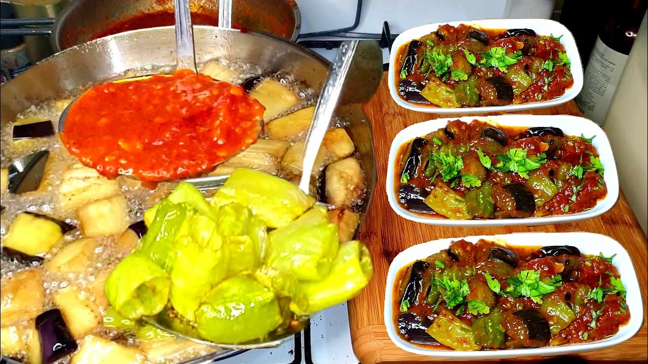 Patlıcan Mezelerinin Kraliçesi eski meyhane tarifi Ana Yemek isteme Lezzetli Şakşuka Tarifi