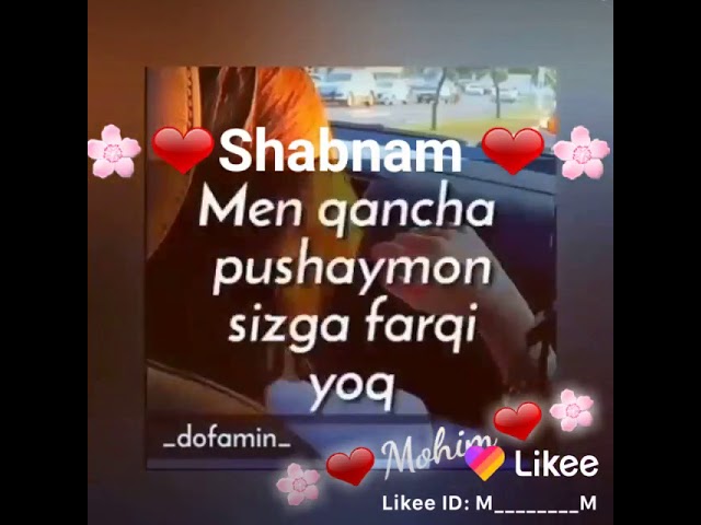 Watch 🌺SHABNAM___ bevafoga xor bo'lib yiglaysiz bir kun___🌺 on YouTube Watch 🌺SHABNAM___ bevafoga xor bo'lib yiglaysiz bir kun___🌺 on YouTube