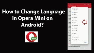 How to Change Language in Opera Mini on Android?
