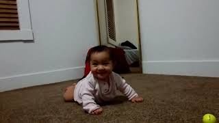 Baby Ava trying to crawl