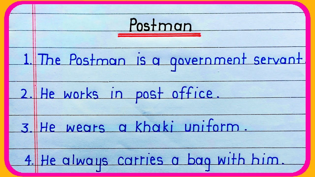 postman par essay 10 lines