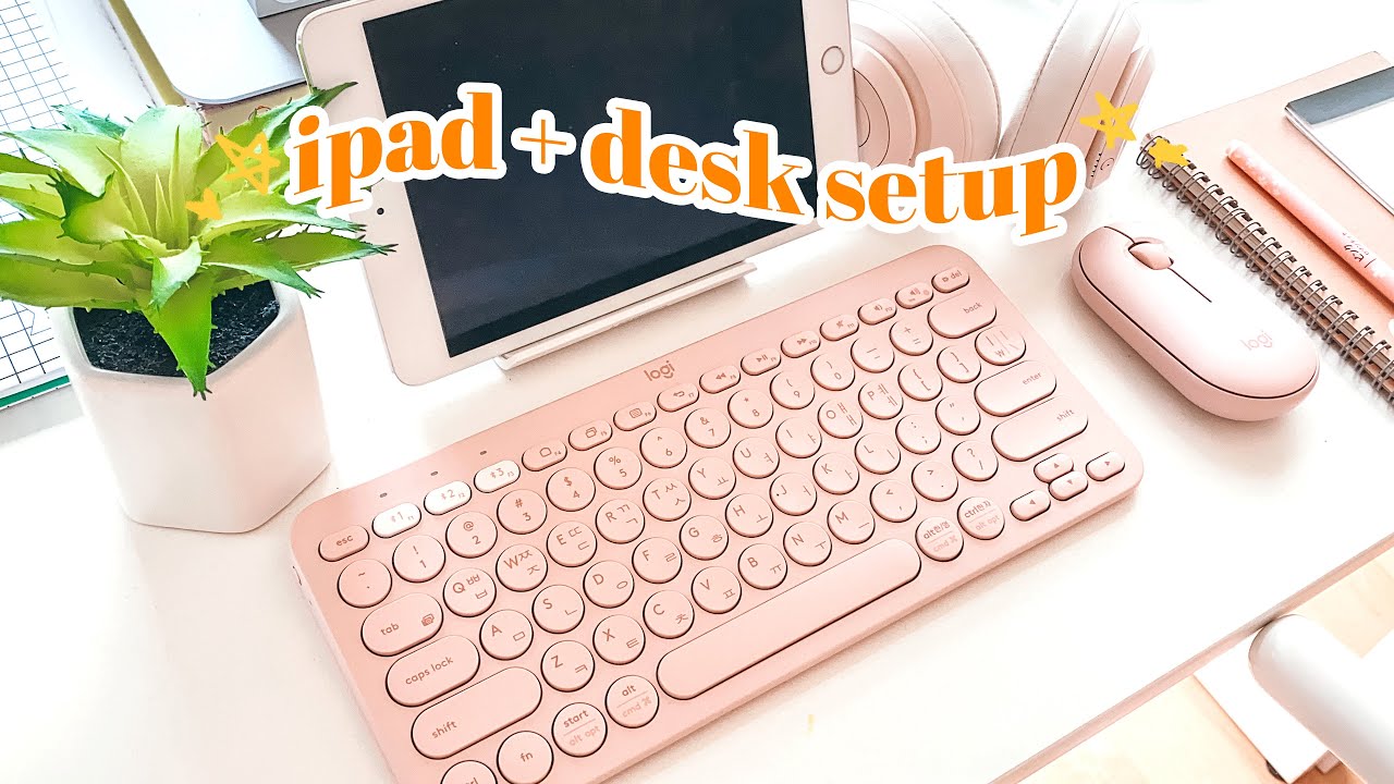 A Day in my Life✨ Pink Logitech Keyboard + Mouse Review iPad + Desk Tour ✨ - YouTube