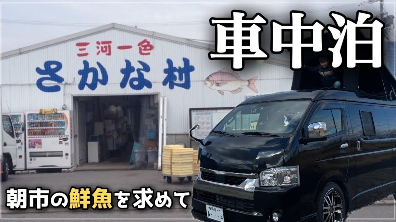 日本一の市場で車中泊‼️愛知県/三河一色さかな村