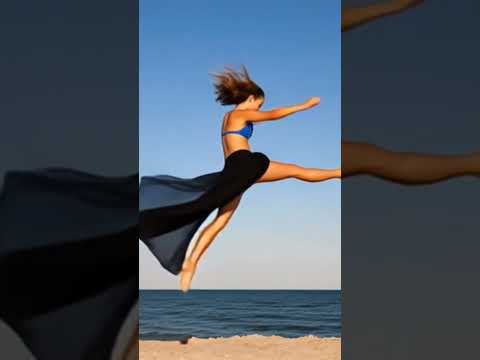 'Балет у моря'Фотографии балерины оживила в ИИ. #видео #музыка #балет#фотосессия#балерина#морешторм