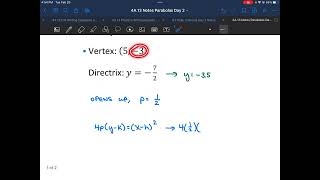 2/21 Video Notes - Precalculus