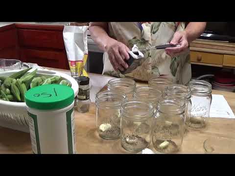 Making Pickled Okra