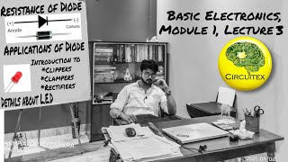 Basic Electronics, Module: 1, Lecture: 3, Resistances of Diode, Applications of Diode.