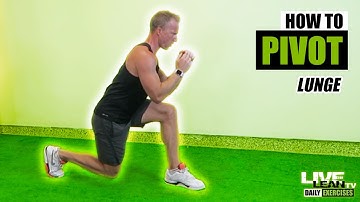 How To Do An ALTERNATING STATIONARY PIVOT LUNGE | Exercise Demonstration Video and Guide