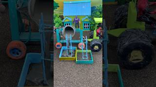 Satisfying Mini Cement Mixer Pouring Concrete #shorts
