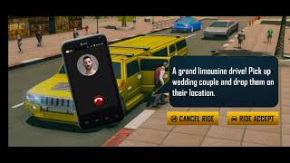 Big City limo car driving taxi games screenshot 4