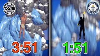 NEW World Record vs TAS - A Difficult Game About Climbing