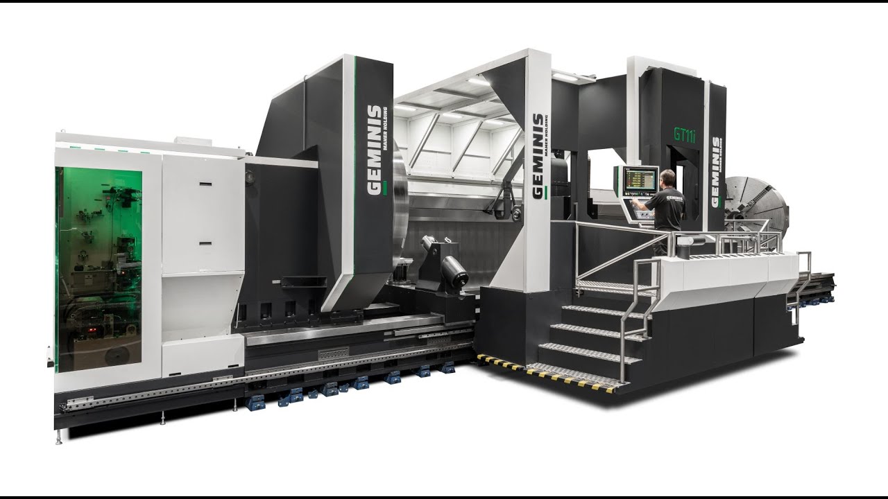 CNC lathe machine tool GT11i 3200 x 13000 - YouTube