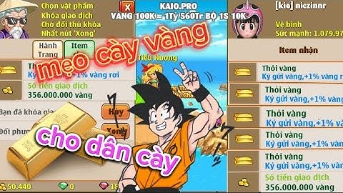 Ngọc rồng online - Những cách kiếm vàng cho anh em cày chay