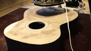 Testing Chladni patterns - Lattice-braced classical guitar body