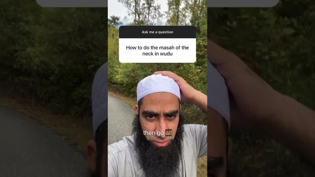 How to do the masah of the neck in wudu?
