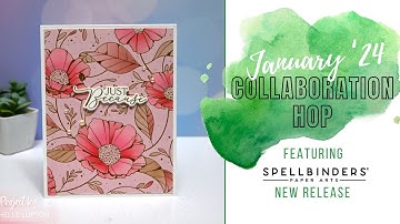 #SpellbindersJan24Collab | Cosmos Backdrop with layering stencils