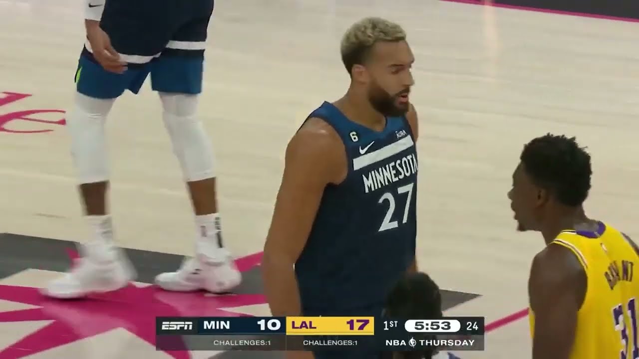 Rudy Gobert is going to bench WITHOUT ANY POINTS in Timberwolves debut