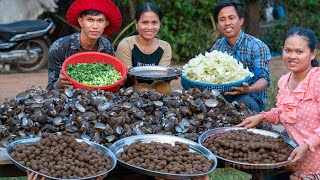 The Meal You Never Made! Collecting Mussels in Small River & Making Mussel Meat Ball in Village