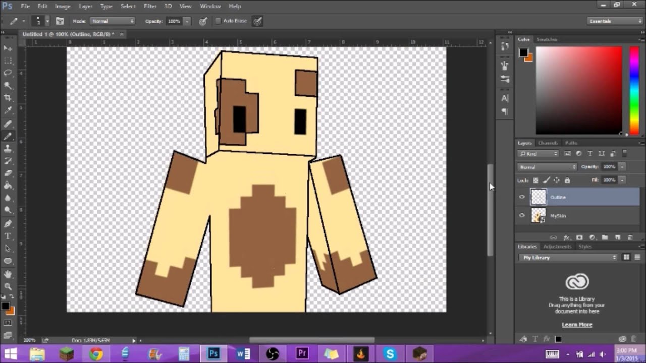 Tutorial: How to make a cartoon minecraft avatar (Beginner) - YouTube