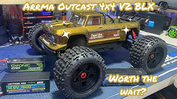 Arrma Outcast 4s BLX V2 Unboxing, Speed Test, Backyard Bash and First Breaks
