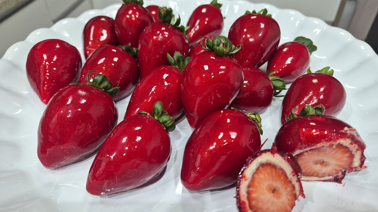 MORANGO DO AMOR / RECEITA EXCLUSIVA E ÚNICA  PASSO A PASSO P/ FAZER ESSA DELICIA😋@PARISCAKEDESIGNER