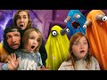 RAiNBOW GHOSTS 3 - new BABY ORANGE ghost!! Adley &amp; Dad Save Mom then Escape the Purple Portal House