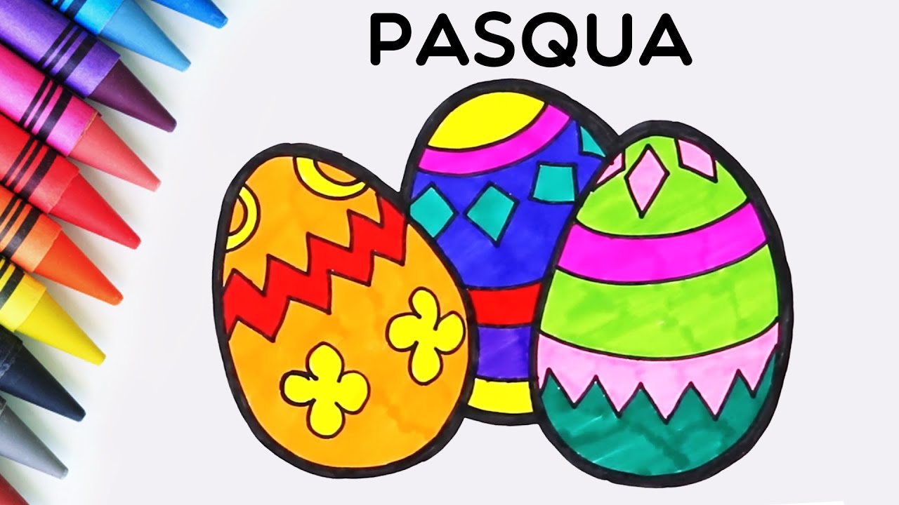 Coloriamo Le Uova Di Pasqua Impariamo come disegnare le uova di Pasqua | Disegni per bambini