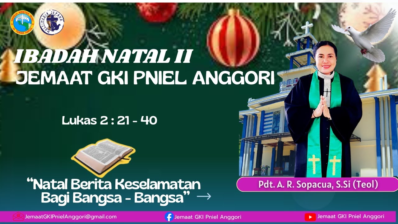 Ibadah Natal Ke II Jemaat GKI Pniel Anggori || Jumat , 26 Desember  2025 || LiveStreaming